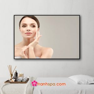 Bức tranh spa cô gái đẹp với nước da trắng hồng