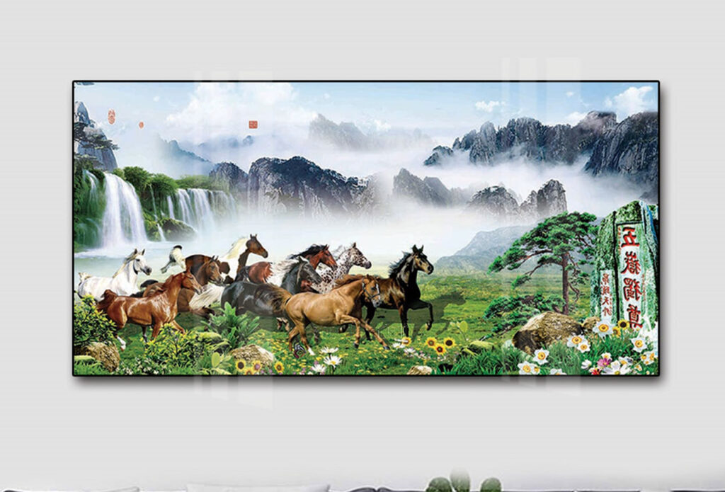 Mẫu tranh mã đáo thành công đẹp