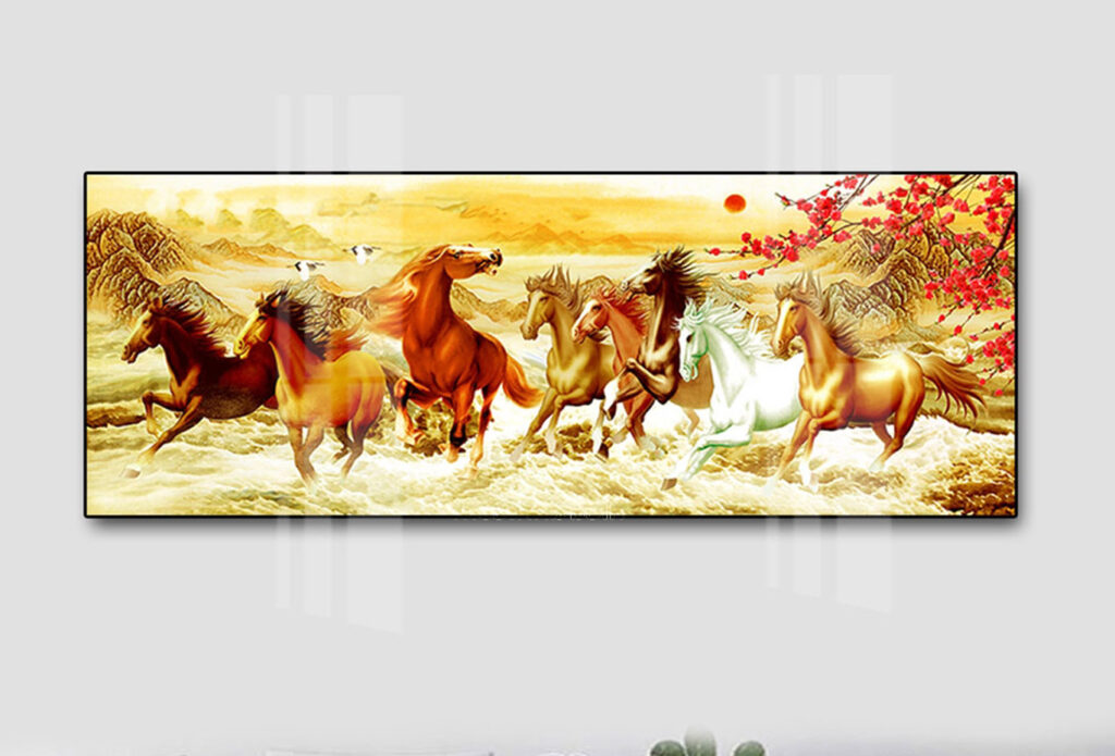 Mẫu tranh mã đáo thành công đẹp