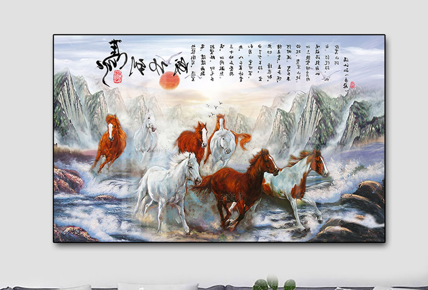 Mẫu tranh mã đáo thành công đẹp