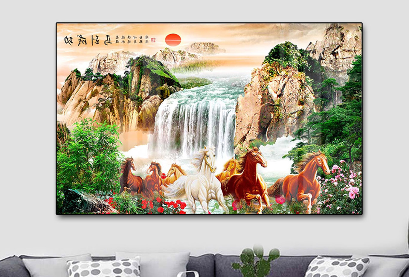 Mẫu tranh mã đáo thành công đẹp