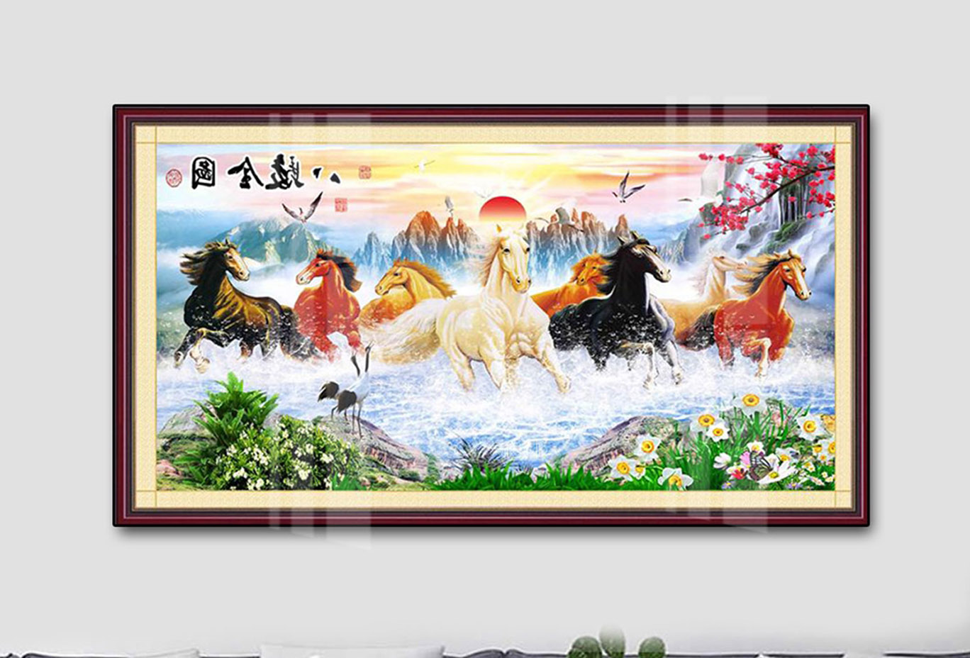 Mẫu tranh mã đáo thành công đẹp