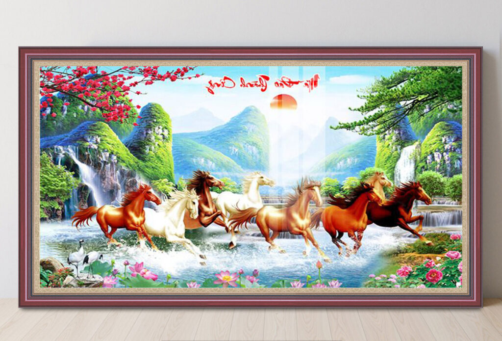 Mẫu tranh mã đáo thành công đẹp