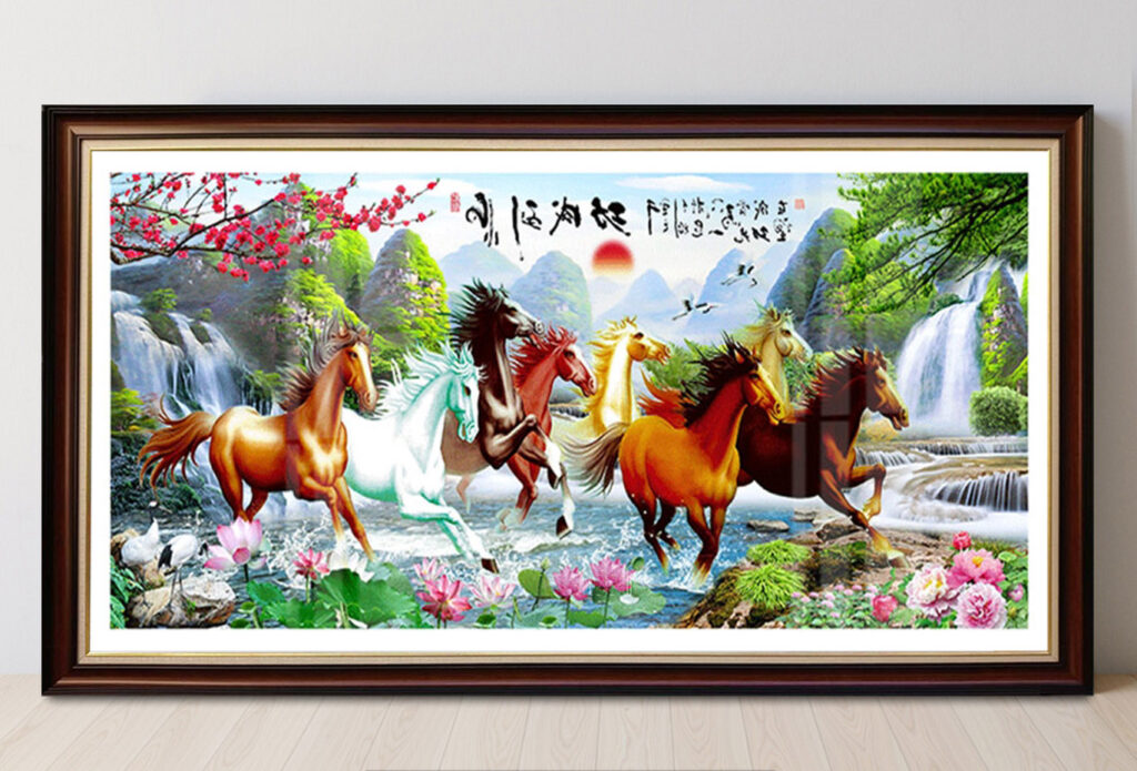 Mẫu tranh mã đáo thành công đẹp