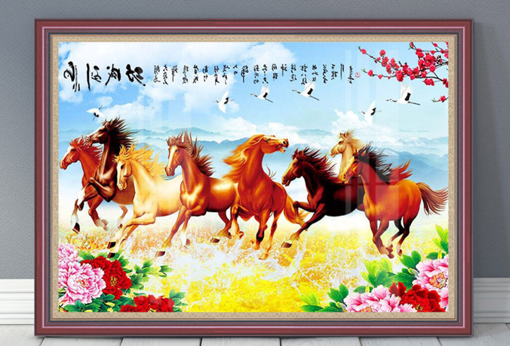 Mẫu tranh mã đáo thành công đẹp