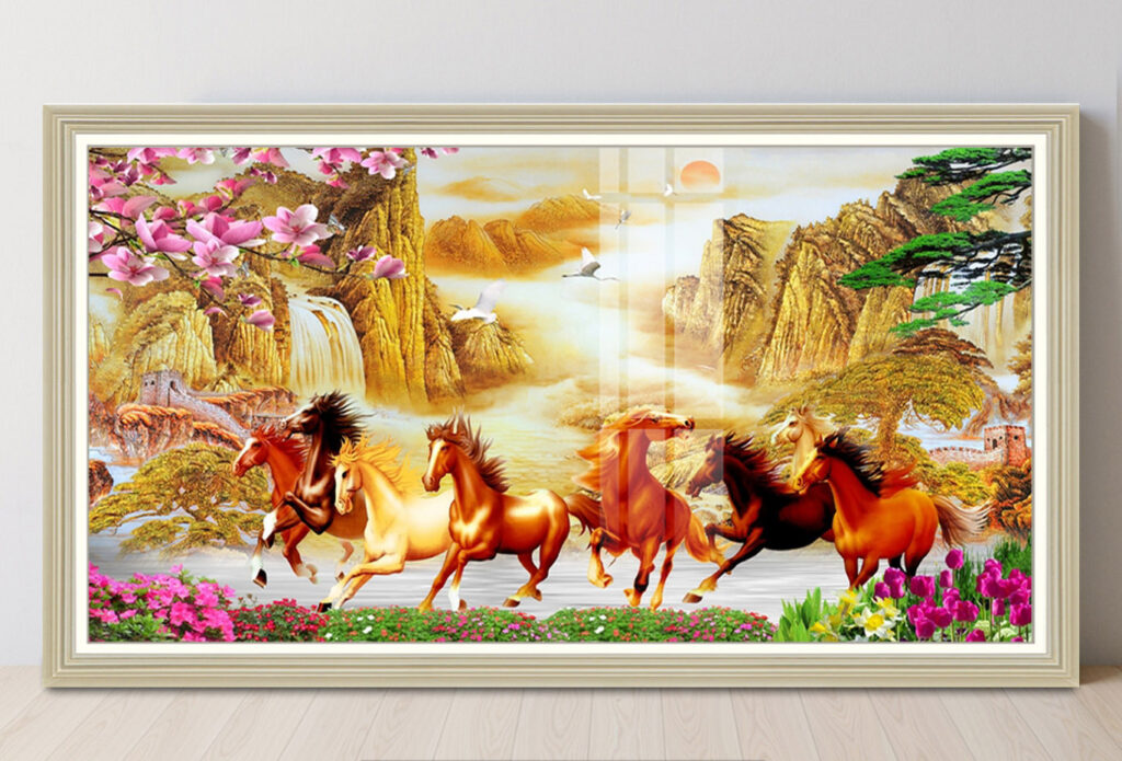 Mẫu tranh mã đáo thành công đẹp