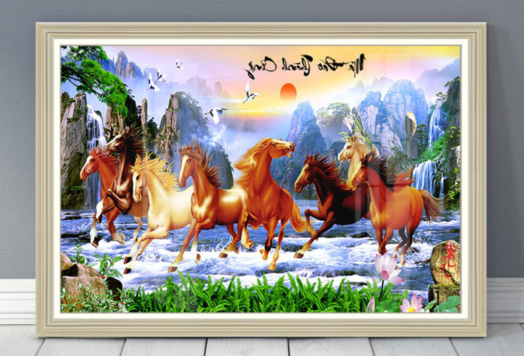 Mẫu tranh mã đáo thành công đẹp