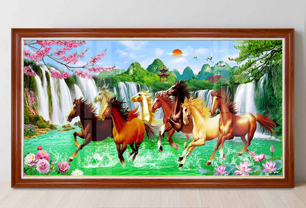 Mẫu tranh mã đáo thành công đẹp