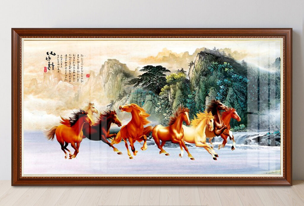 Mẫu tranh mã đáo thành công đẹp