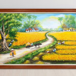 Mẫu tranh phong cảnh đồng quê đẹp
